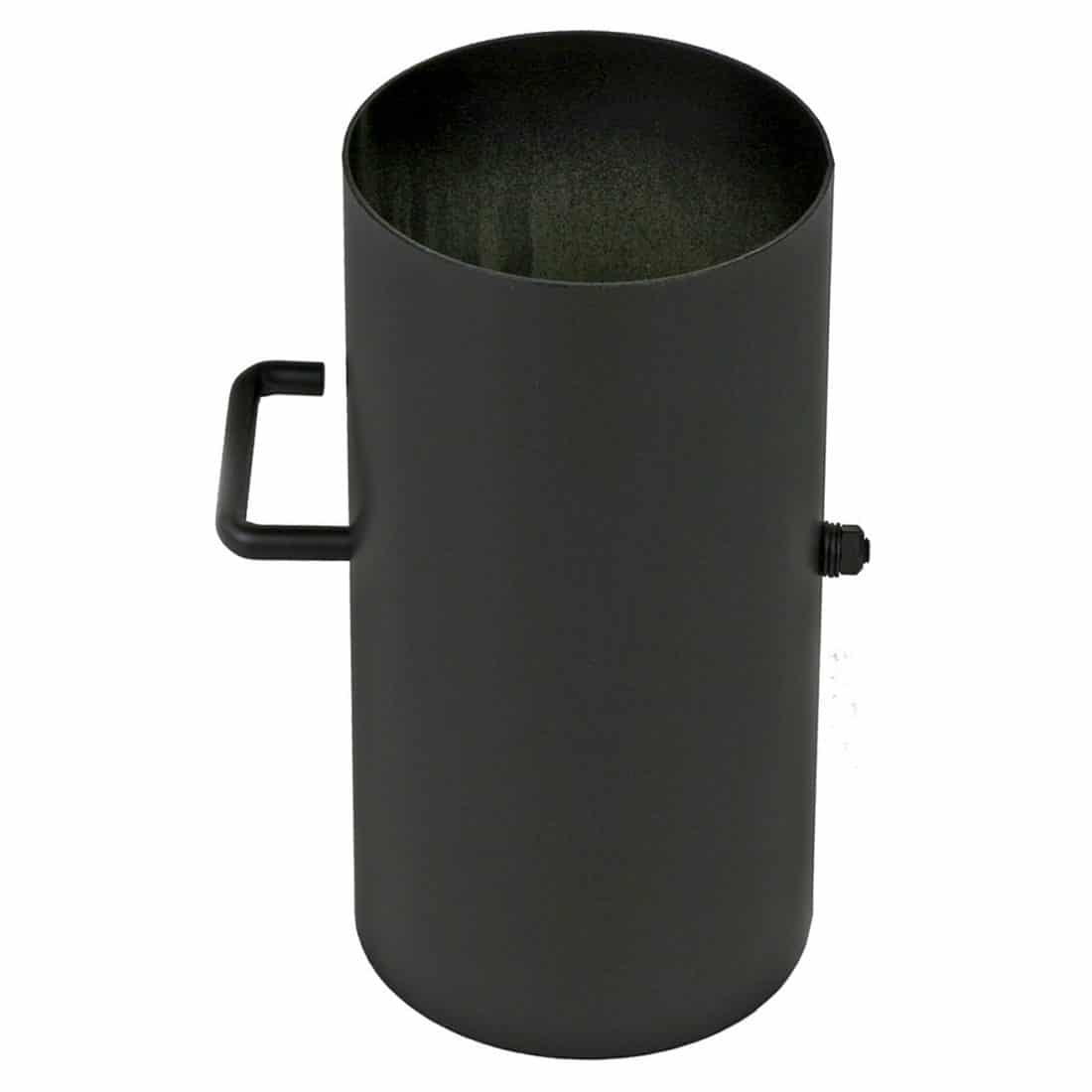 Dikwandige stalen pijp strak met klep, 25cm