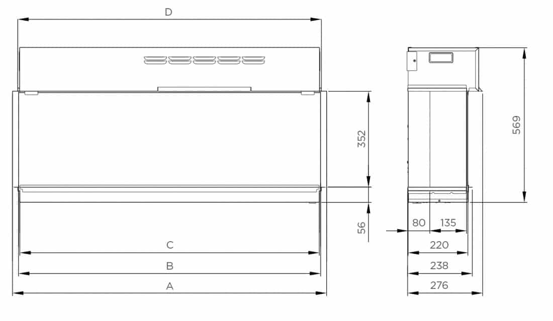 Afmetingen eReflex 110W Afmetingen eReflex 110W