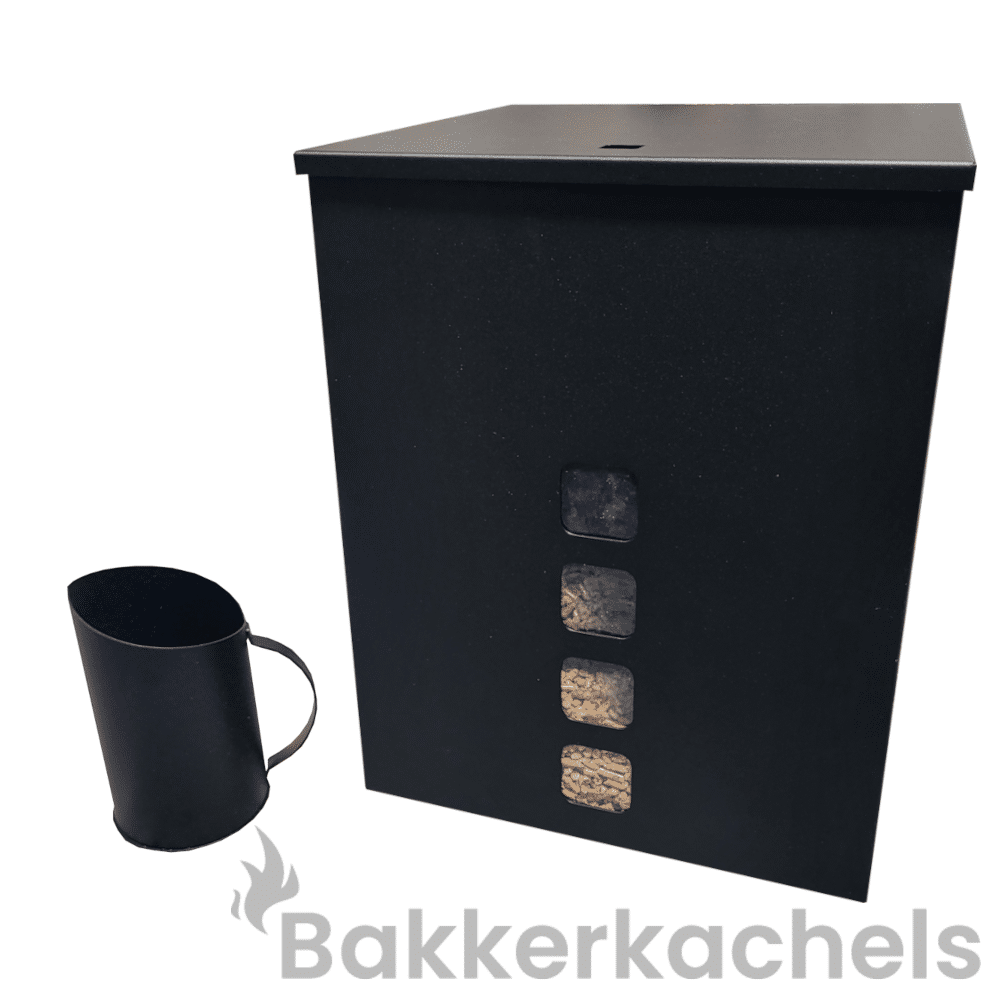 Pelletbak 40 kg met pelletschep vierkant