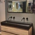 Sale Meubel In Lichte Houtlook 120 Breed Inclusief Mat Zwarte Keramische En Spiegel