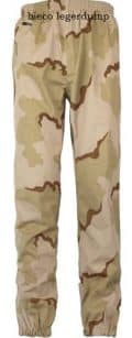 regenbroek militaire desert