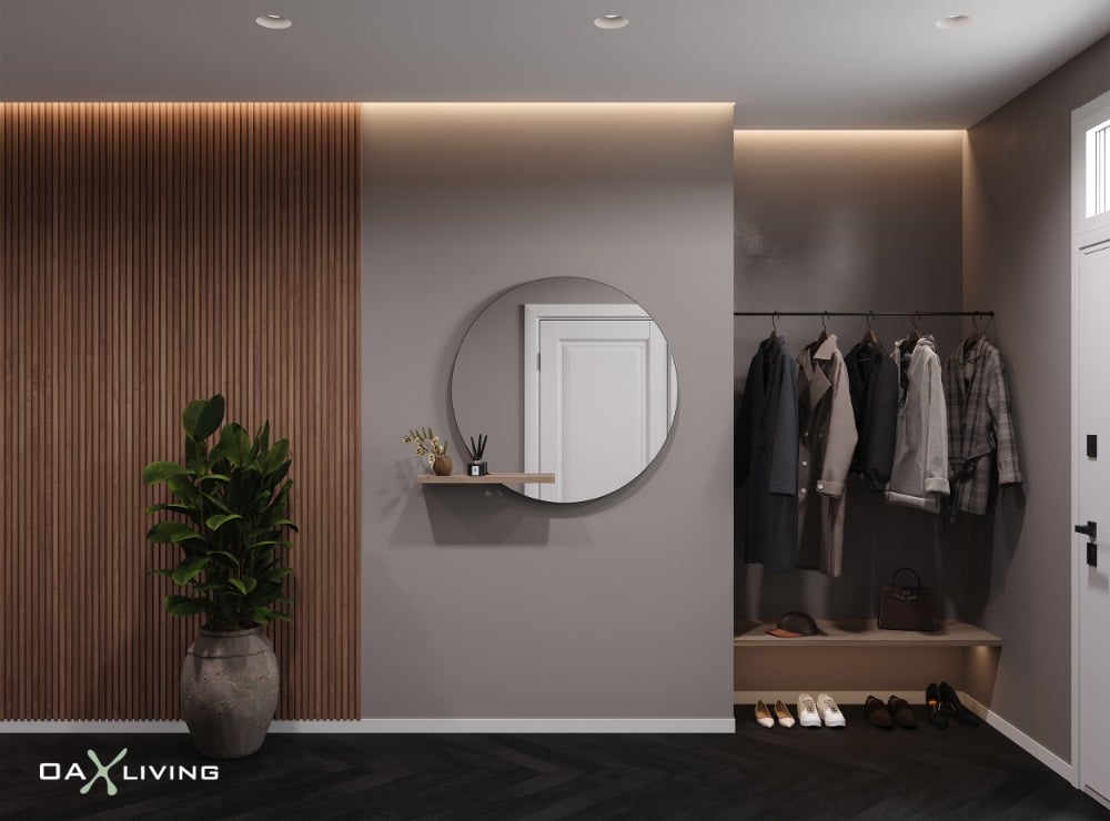 Oaxliving Black Circle Spiegel