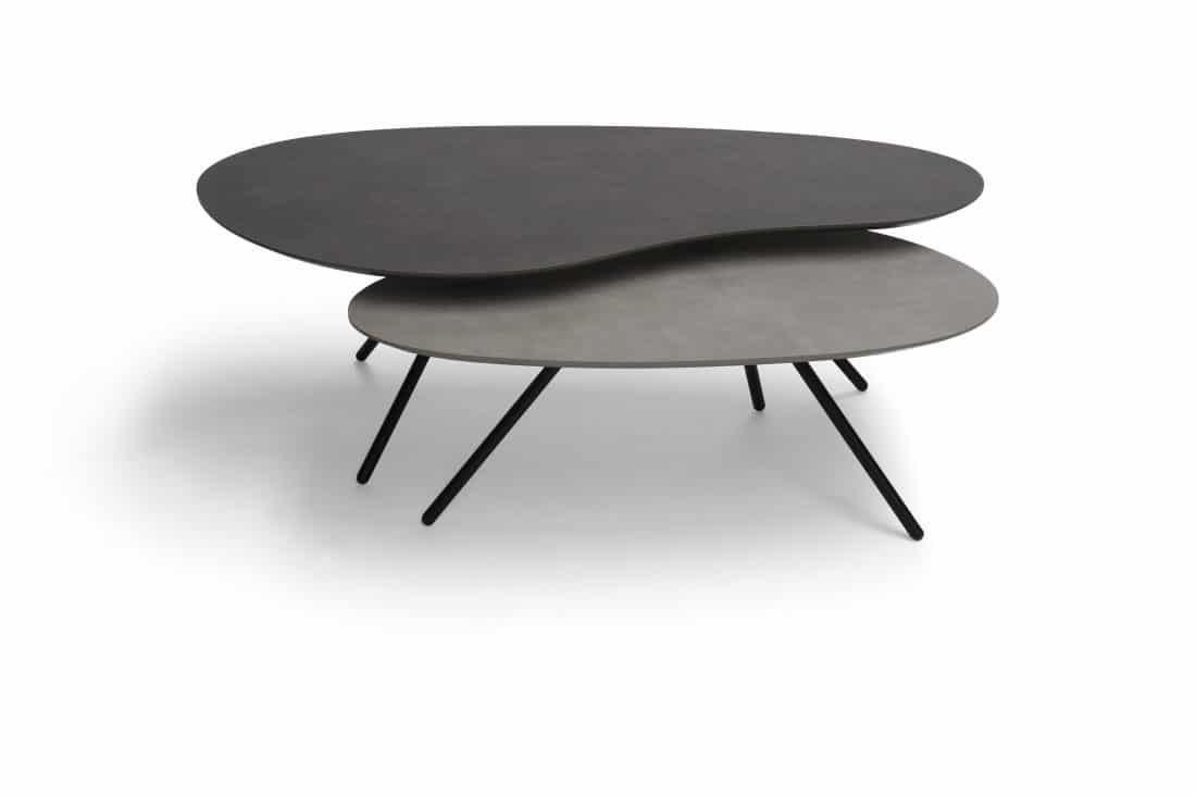 Overskyet kaffeborde Agatgrå Alu grå stue Moderne skaleret