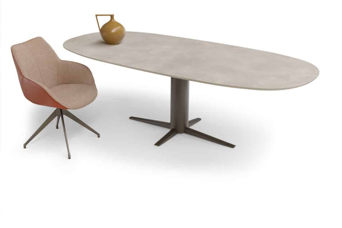 Thor Eettafel Hpl Sandstone Blad Superellips Thor Eettafel Hpl Sandstone Blad Superellips