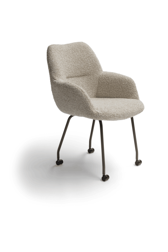 Esszimmerstuhl Kiq Arm Deluxe 24 8211 mit vierbeinigen Rädern