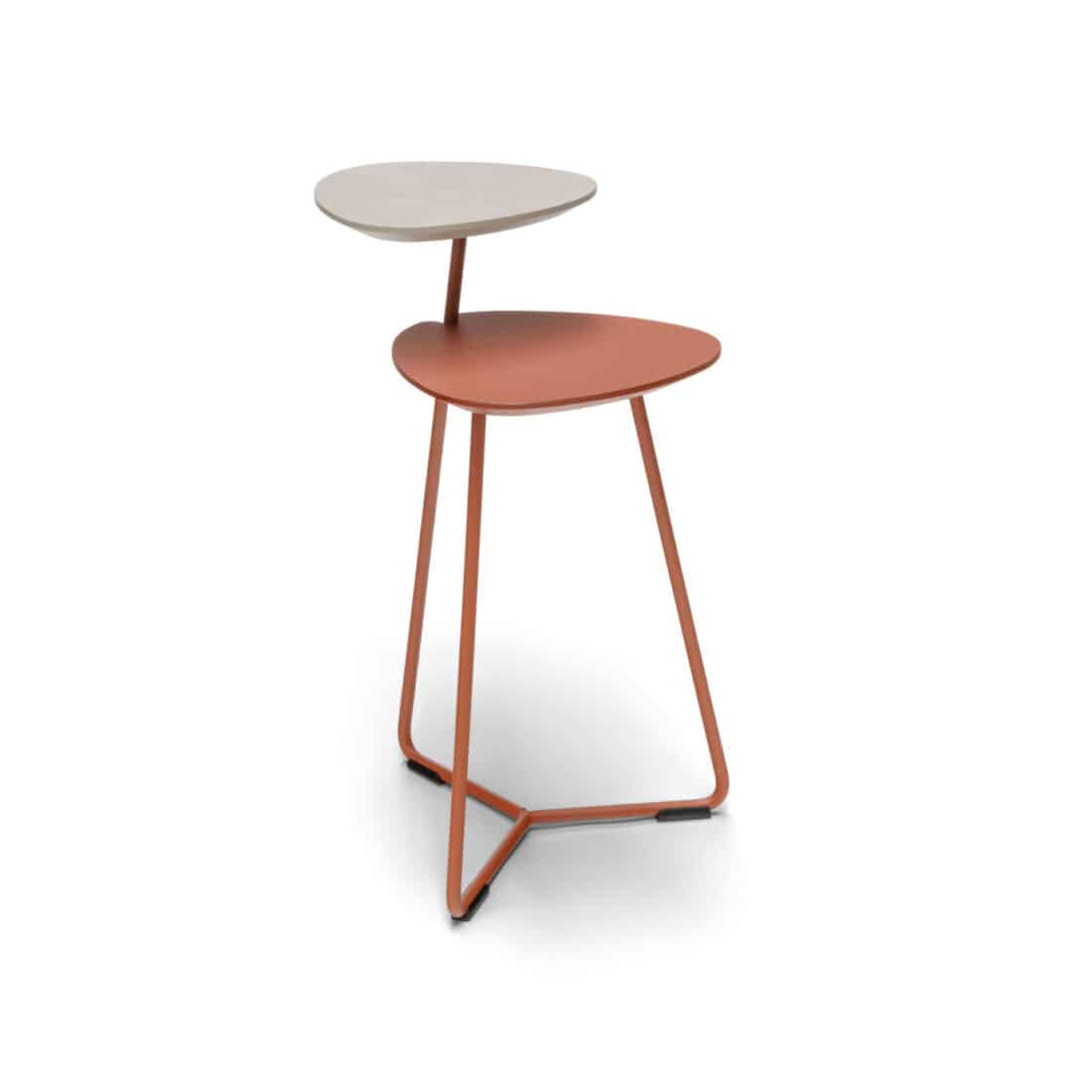 Twinny Butler Side Table Orange Fenix HPL