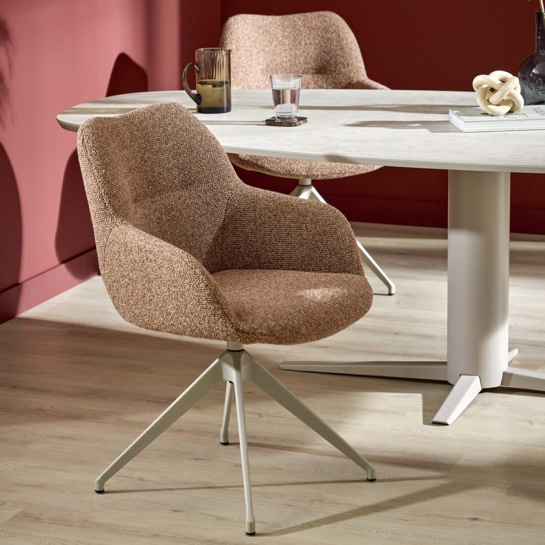Kiq Deluxe Dining Chair with Armrests and Thick Seat