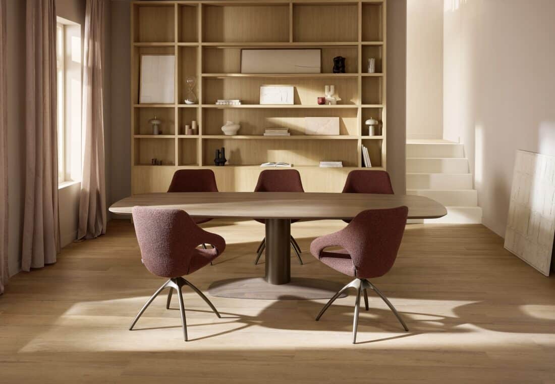 Eettafel 280cm Blizz Eiken Moeras Quby Draaistoel Modern Monza Multi 31
