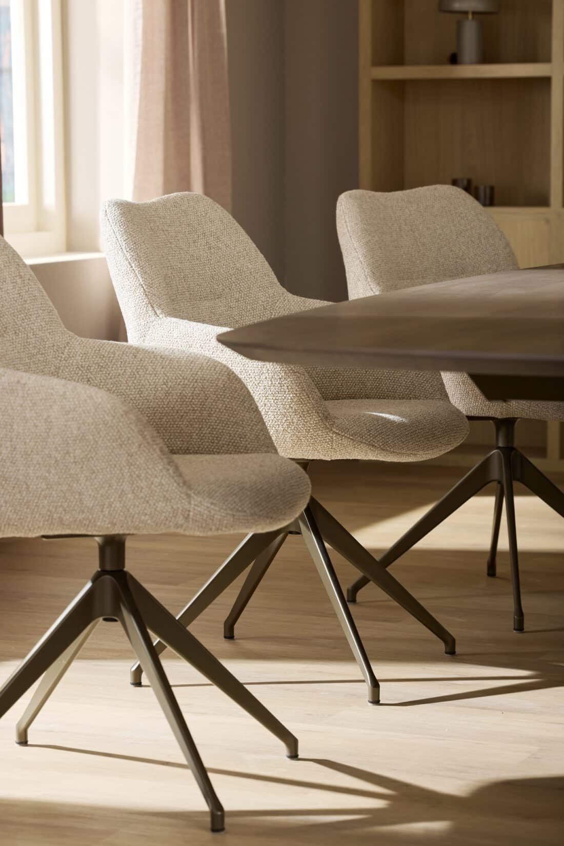 Kiq Arm 24 Dining Chairs Monza Multi 86 Swivel Base Anodicbrown