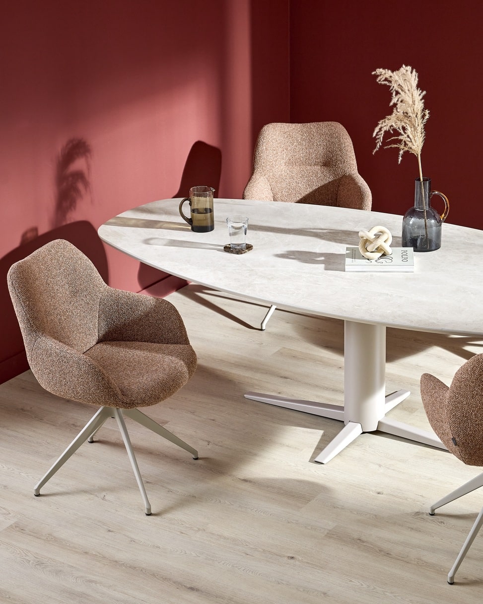 Thor Eettafel Beige Ceramistone Diamond Cream Kiq Arm Deluxe 24 Eetkamerstoel Thor Eettafel Beige Ceramistone Diamond Cream Kiq Arm Deluxe 24 Eetkamerstoel