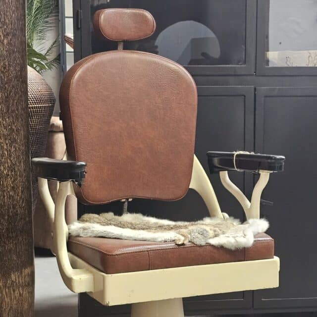 Barbierstoel Cognac Kleur Barbierstoel Cognac Kleur