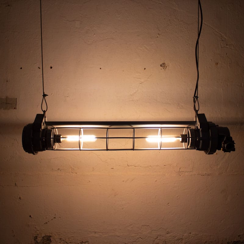 Industrile Tube Lamp Cccp Origineel Grijs