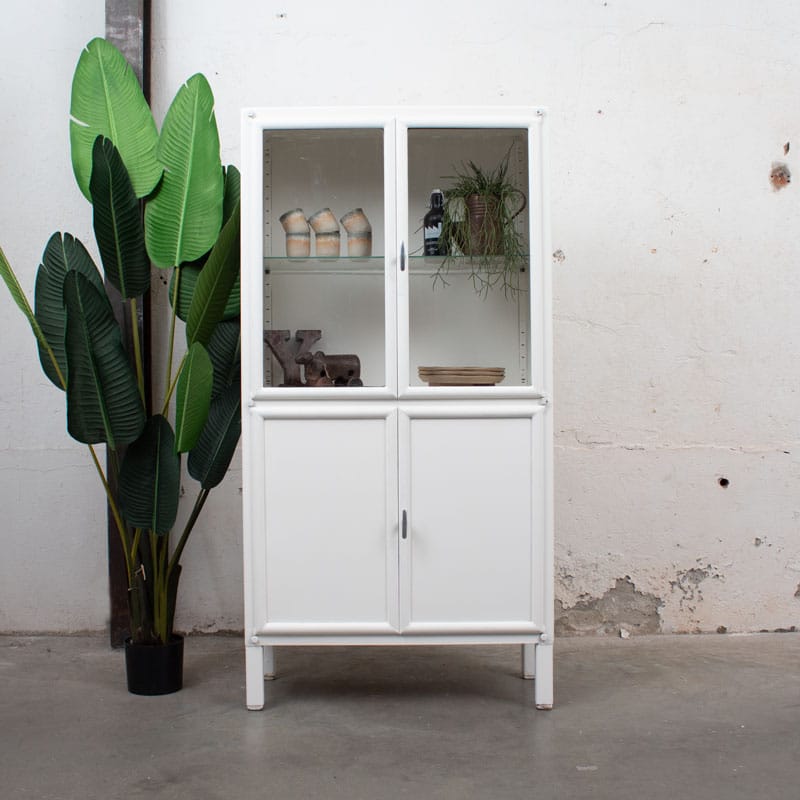 Vintage Apothekerskast Wit Overgespoten