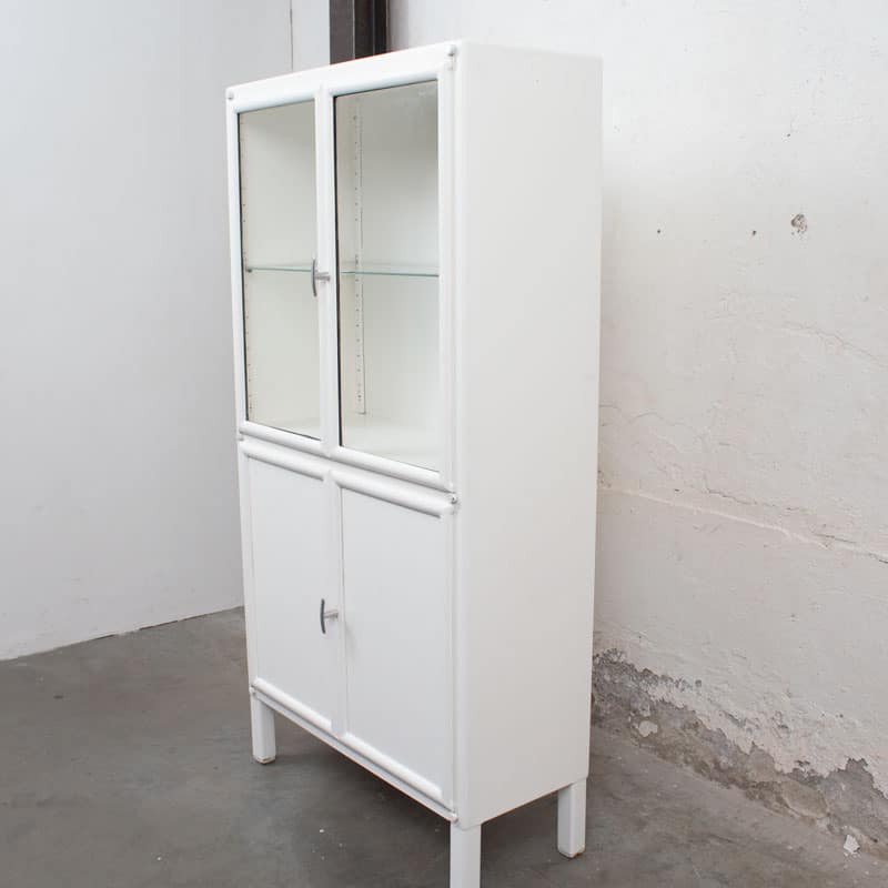Vintage Apothekerskast Wit Overgespoten