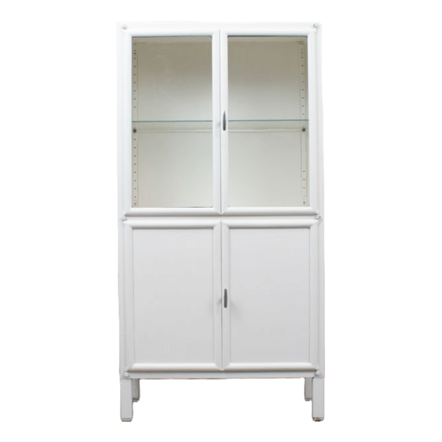 Vintage Apothekerskast Wit Overgespoten