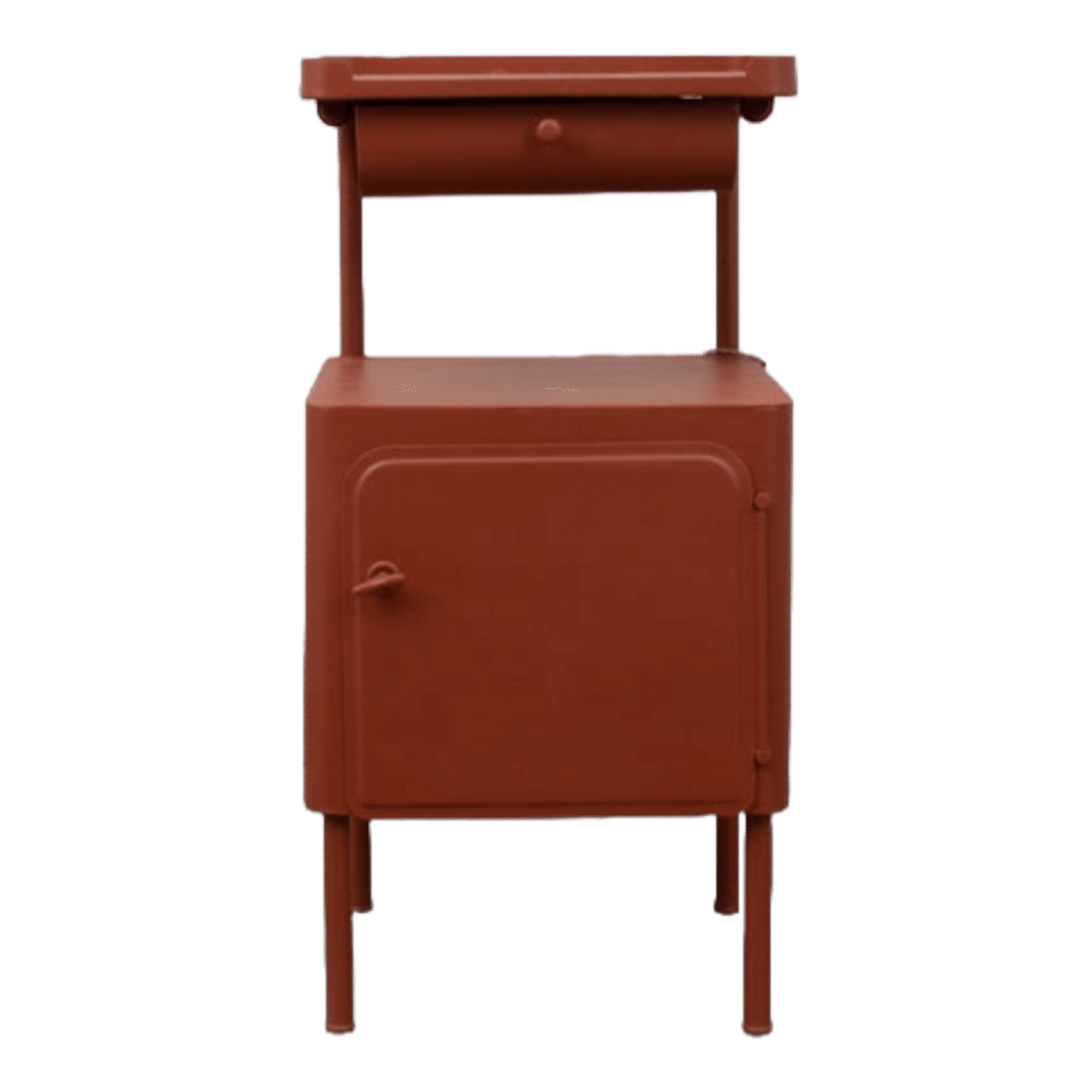 Vintage Ziekenhuiskastje Terracotta