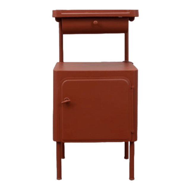 Vintage Ziekenhuiskastje Terracotta