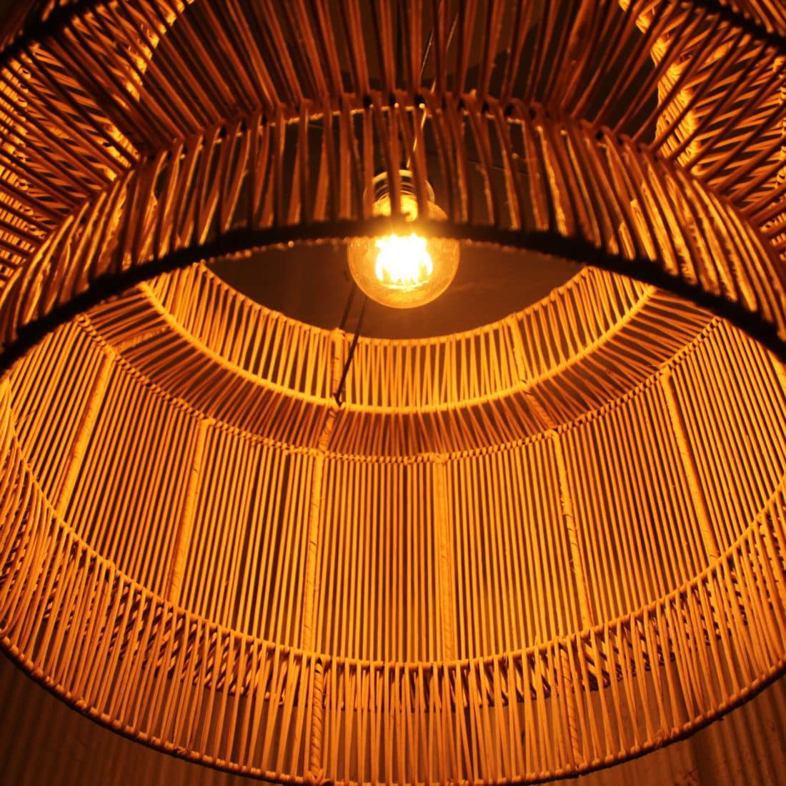 Rotan Cilinder Hanglamp