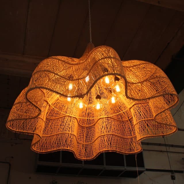 Rotan Hanglamp Bloem Naturel Xl