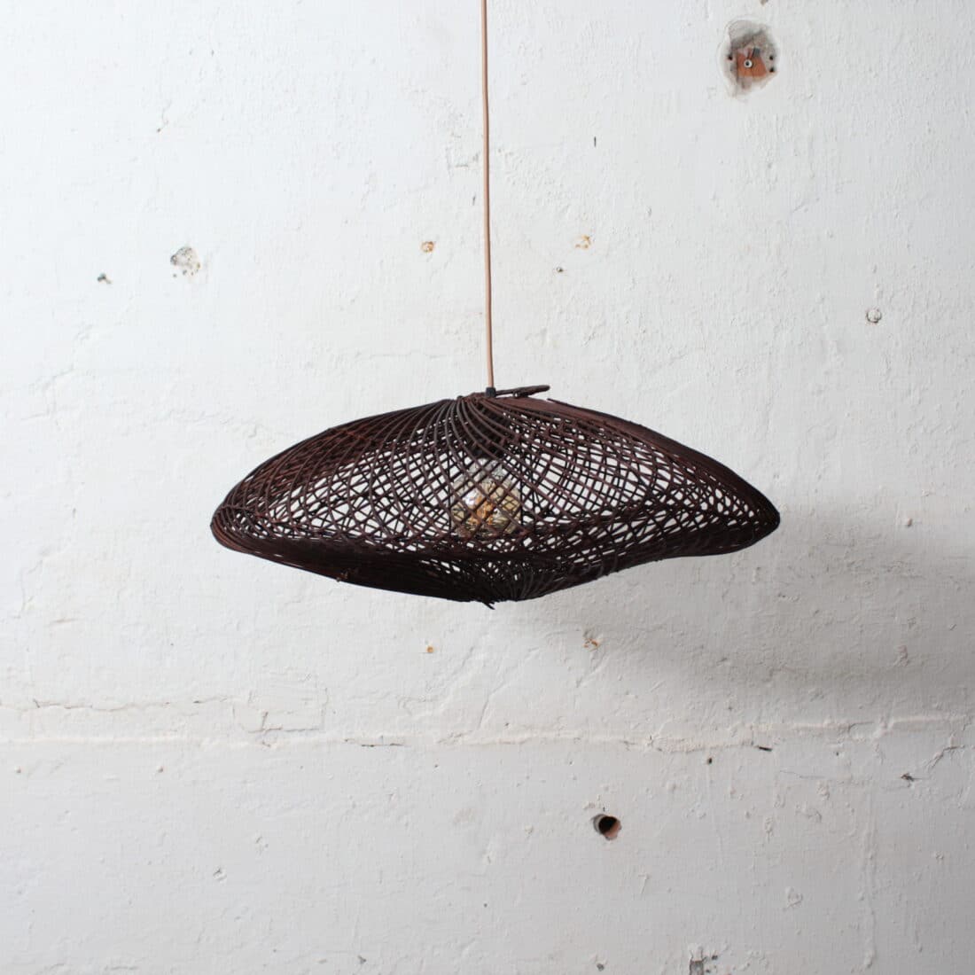 Rotan Hanglamp Curve Ufo Bruin S