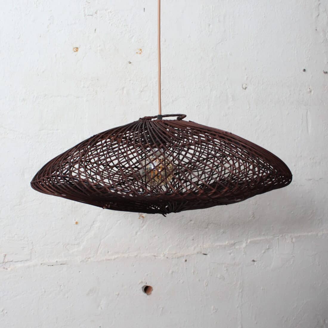 Rotan Hanglamp Curve Ufo Bruin S