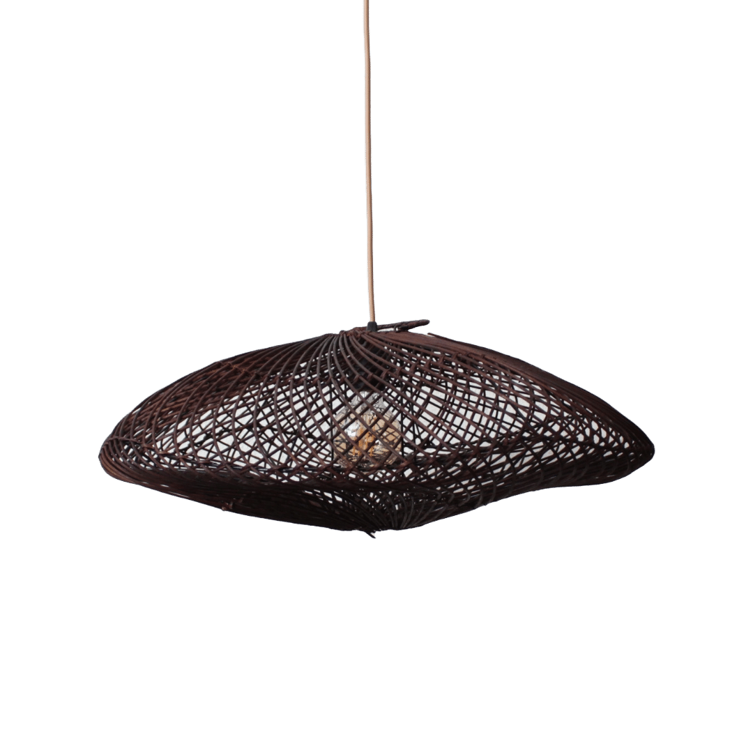 Rotan Hanglamp Curve Ufo Bruin S