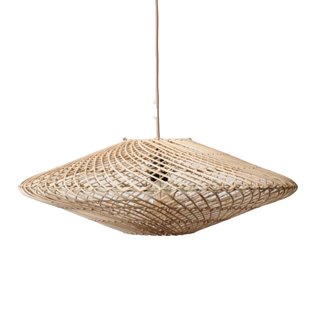 Bamboe Hanglamp Ufo Gevlochten Naturel S