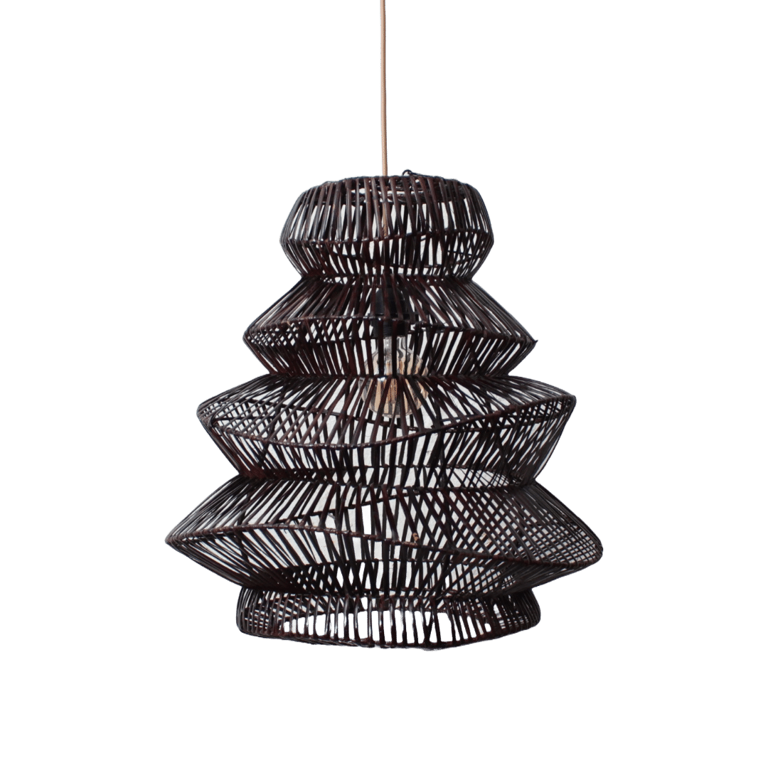 Bamboe Hanglamp Pagoda Bruin S