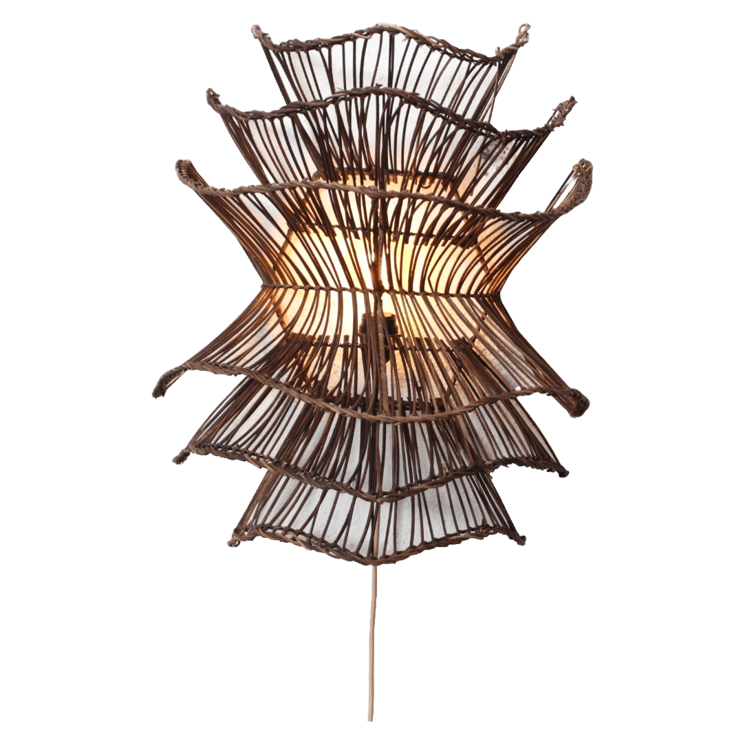 Wandlamp Wabisabi Bruin L