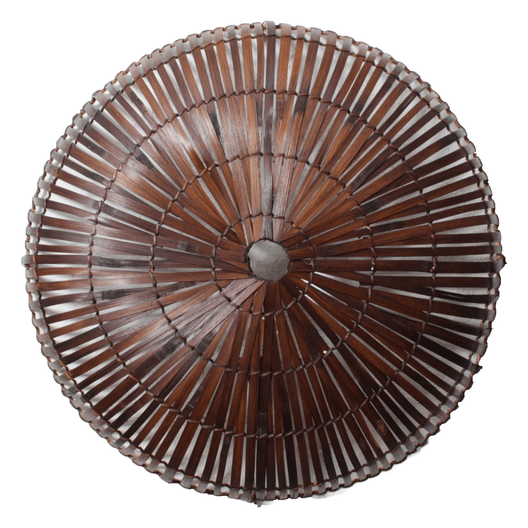 Bamboe Wandlamp Rond Bruin L