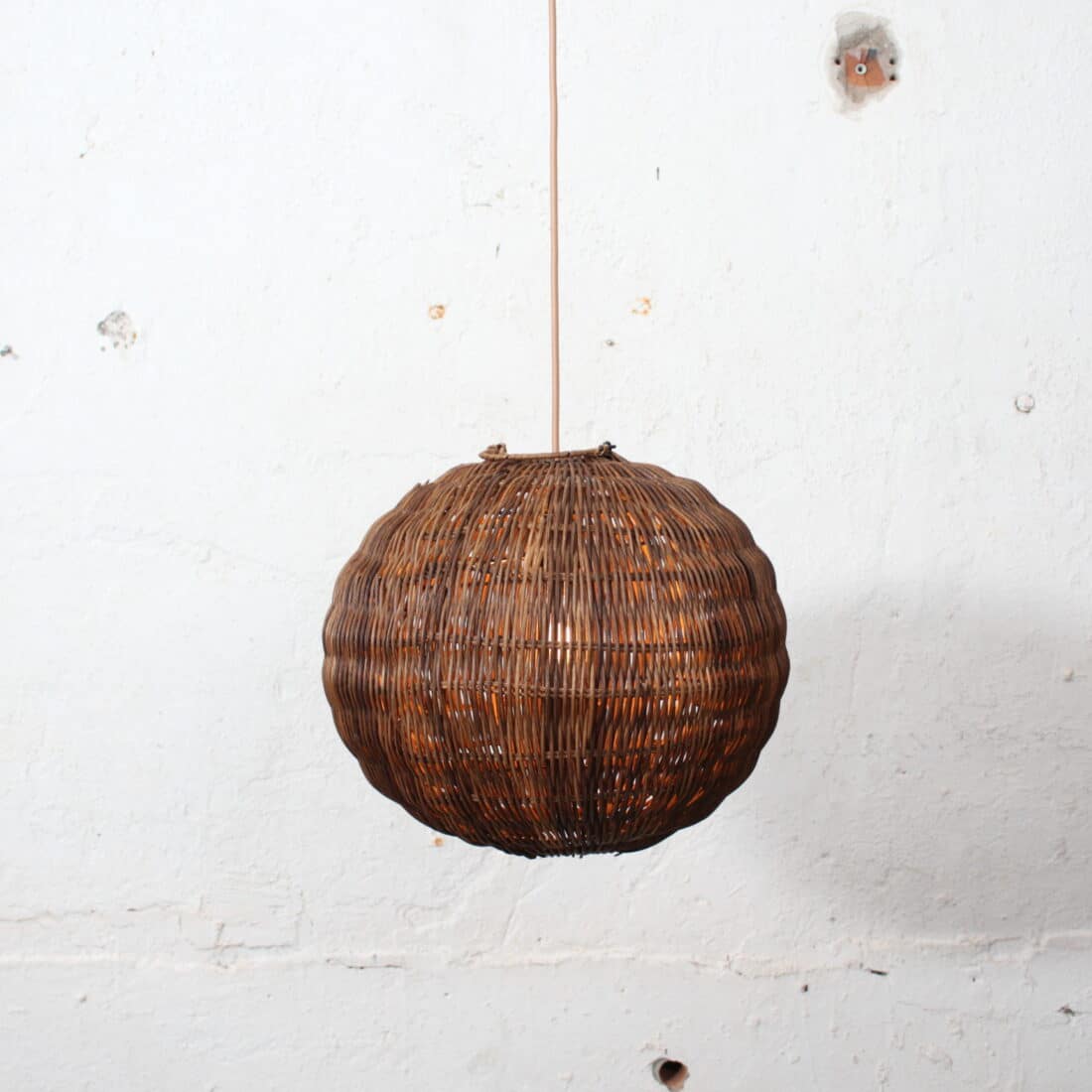 Rotan Bol Hanglamp Bruin S