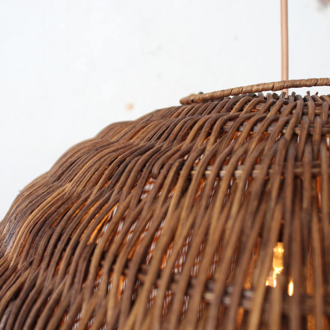 Rotan Bol Hanglamp Bruin M