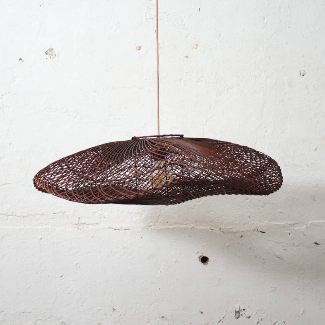 Rotan Hanglamp Curve Ufo Bruin M