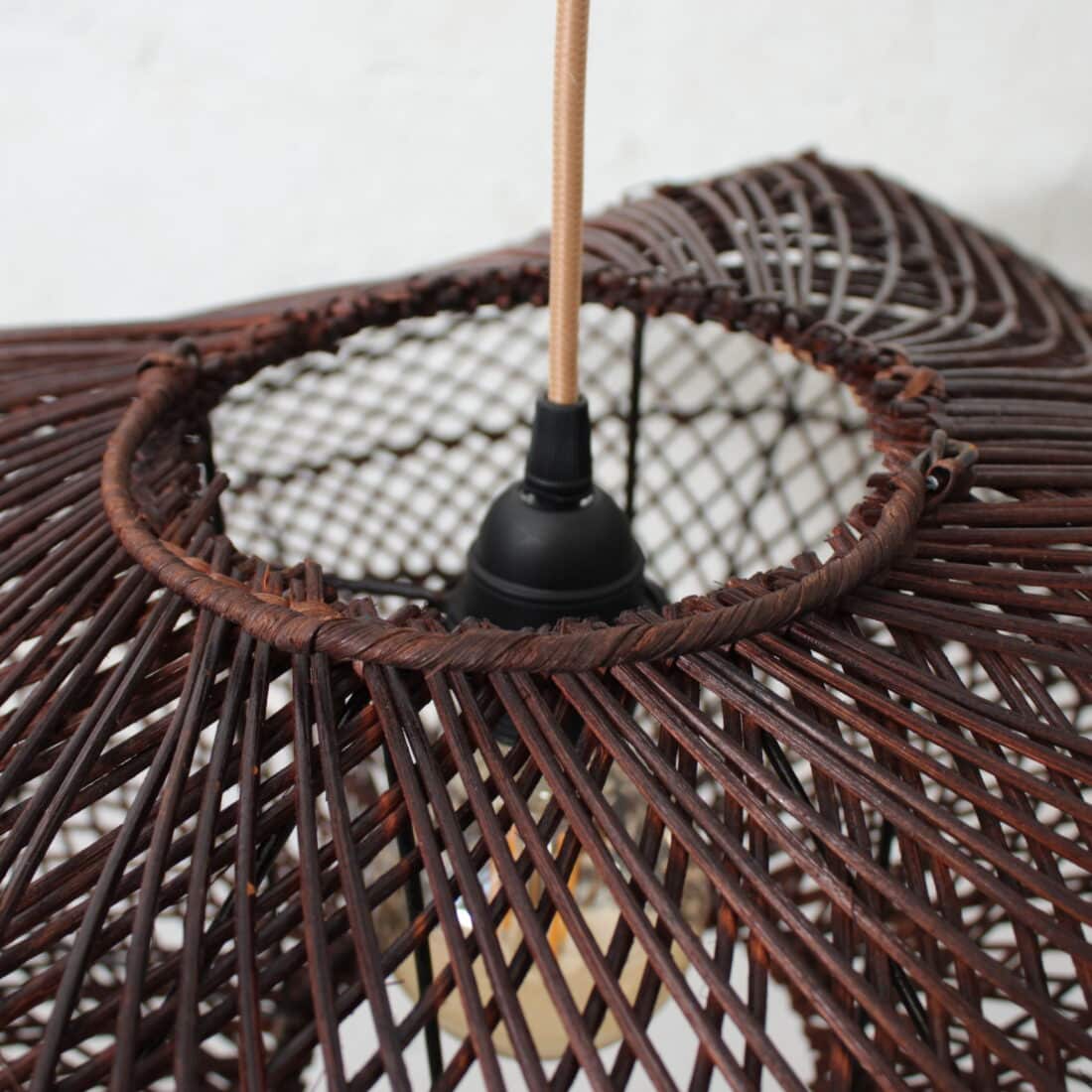 Rotan Hanglamp Curve Ufo Bruin M