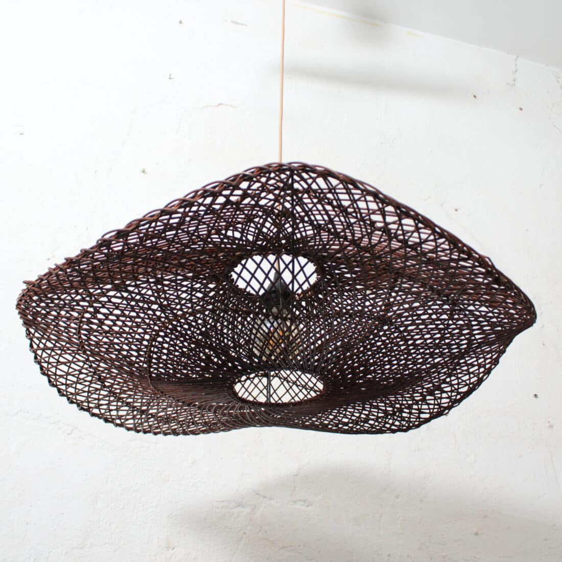 Rotan Hanglamp Curve Ufo Bruin M