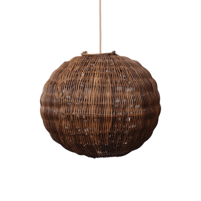 Rotan Bol Hanglamp Bruin S