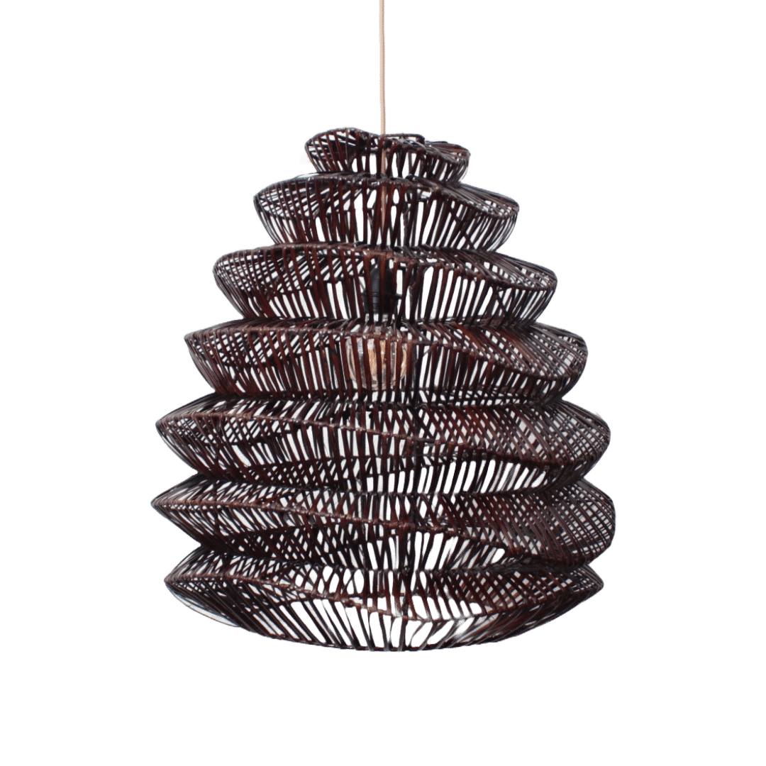 Bamboe Hanglamp Pagoda Bruin M