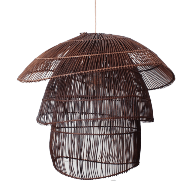 Bamboe Hanglamp Mushroom Bruin L