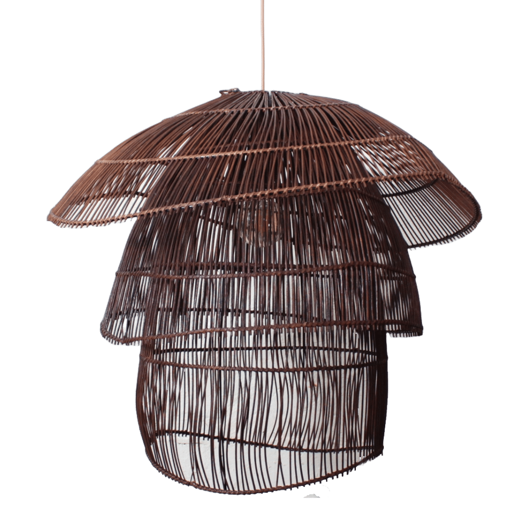 Bamboe Hanglamp Mushroom Bruin L