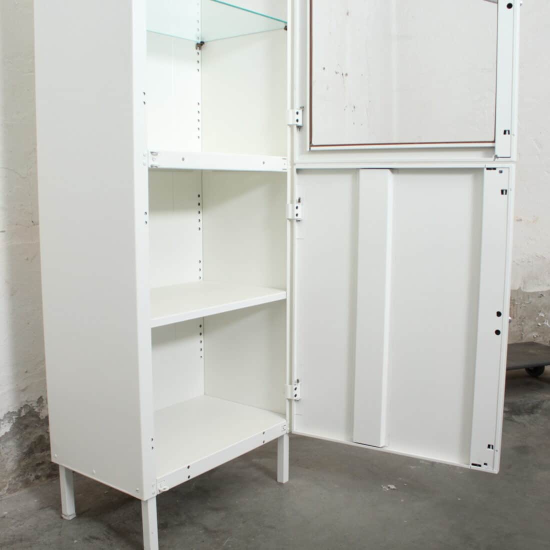 Vintage Apothekerskast Wit Overgespoten