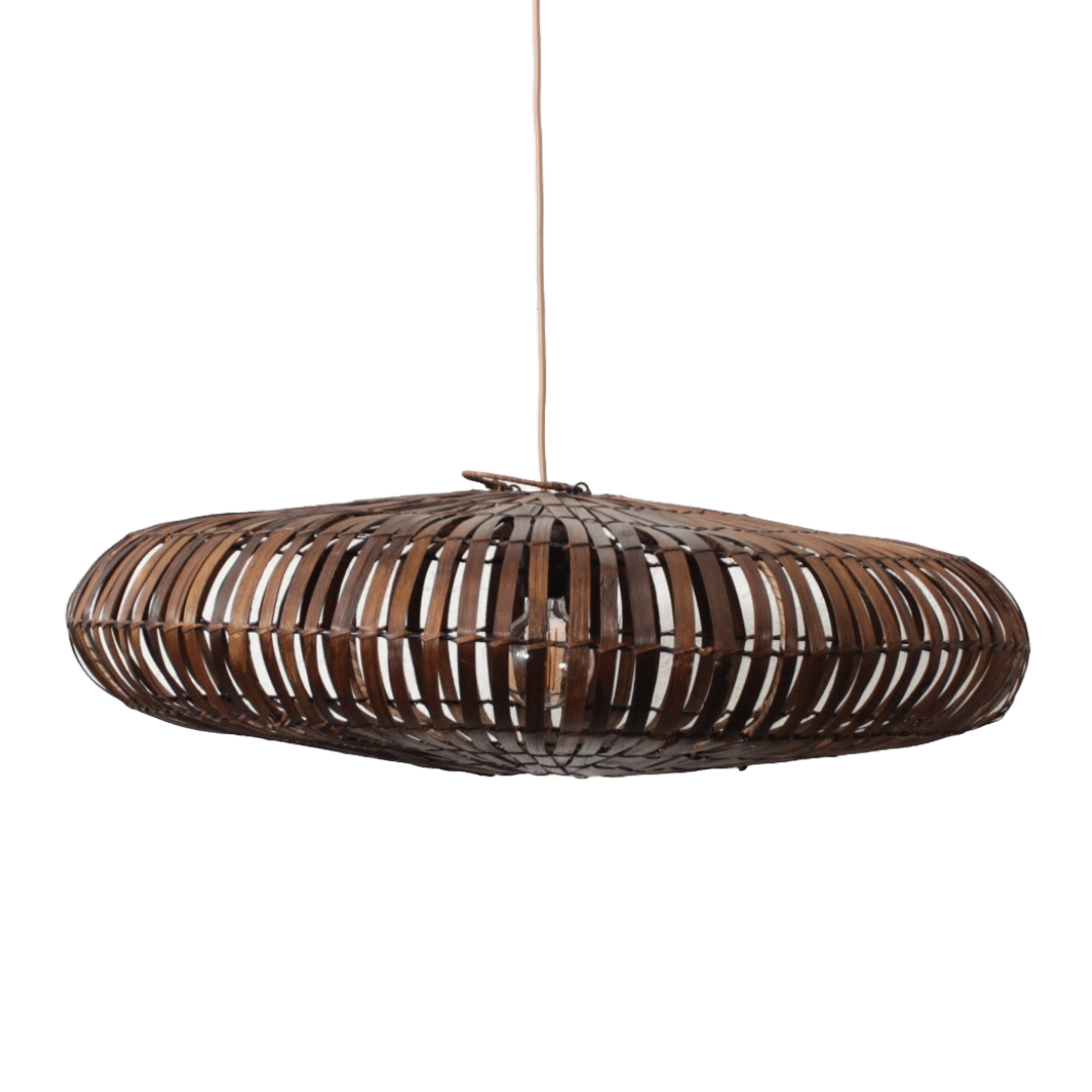 Bamboe Hanglamp Donut Bruin M