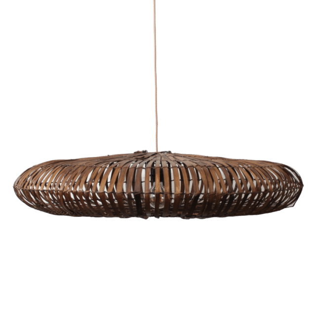 Bamboe Hanglamp Donut Bruin L