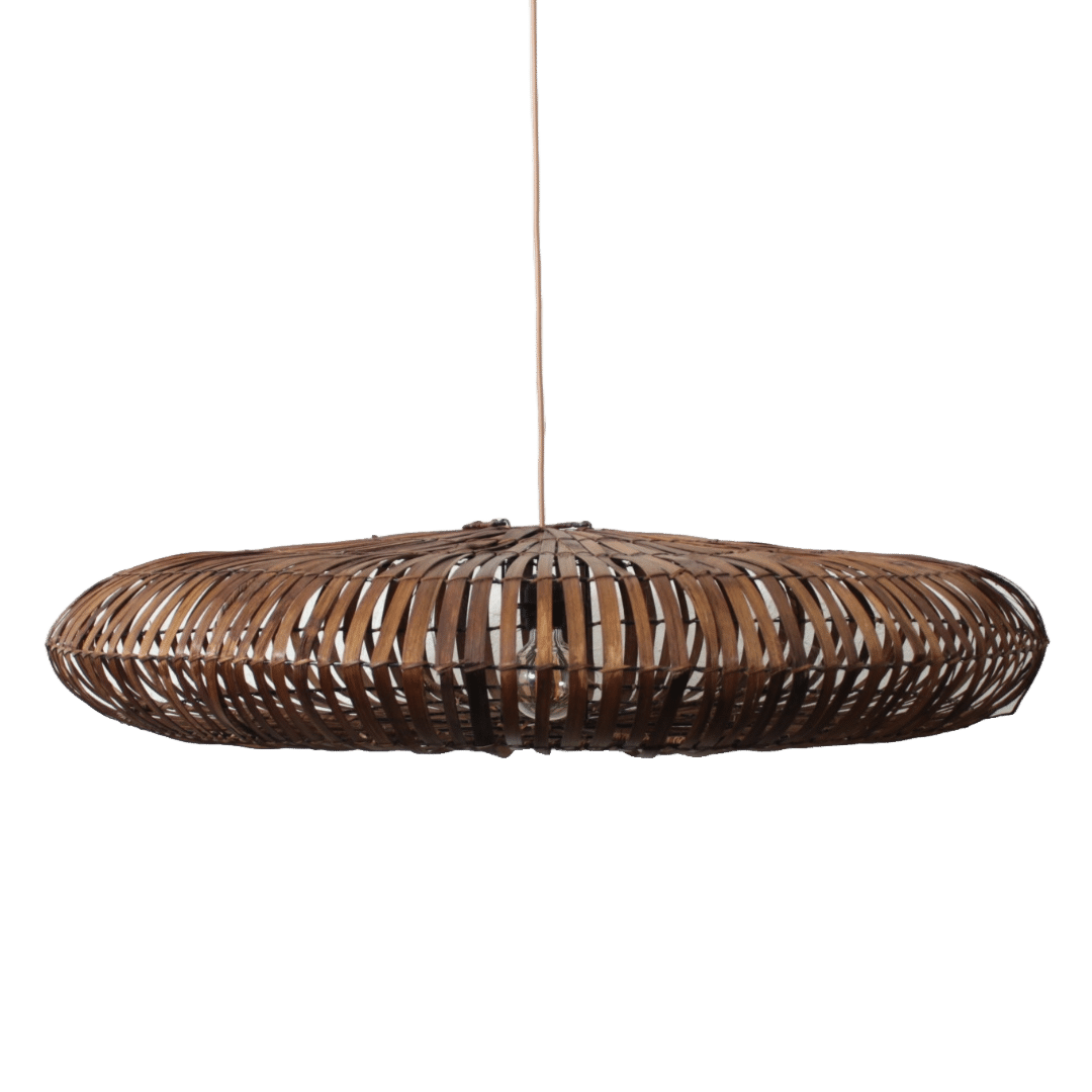 Bamboe Hanglamp Donut Bruin L