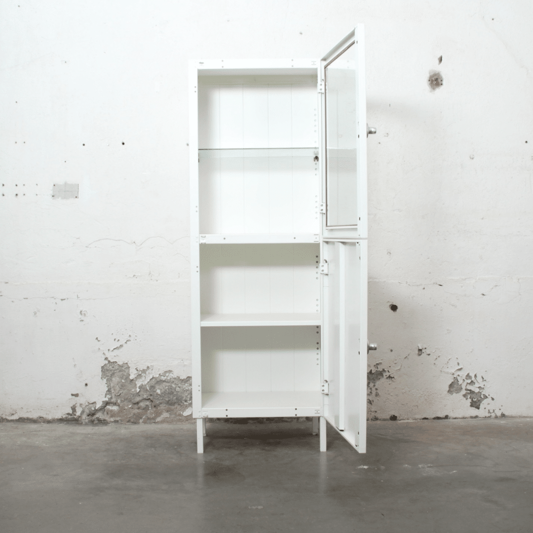 Vintage Apothekerskast Wit Overgespoten