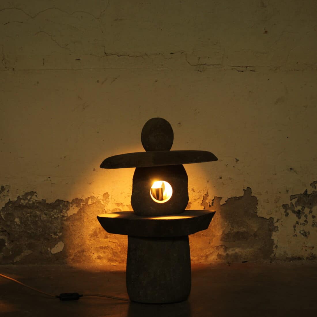 Tuinlamp Riviersteen