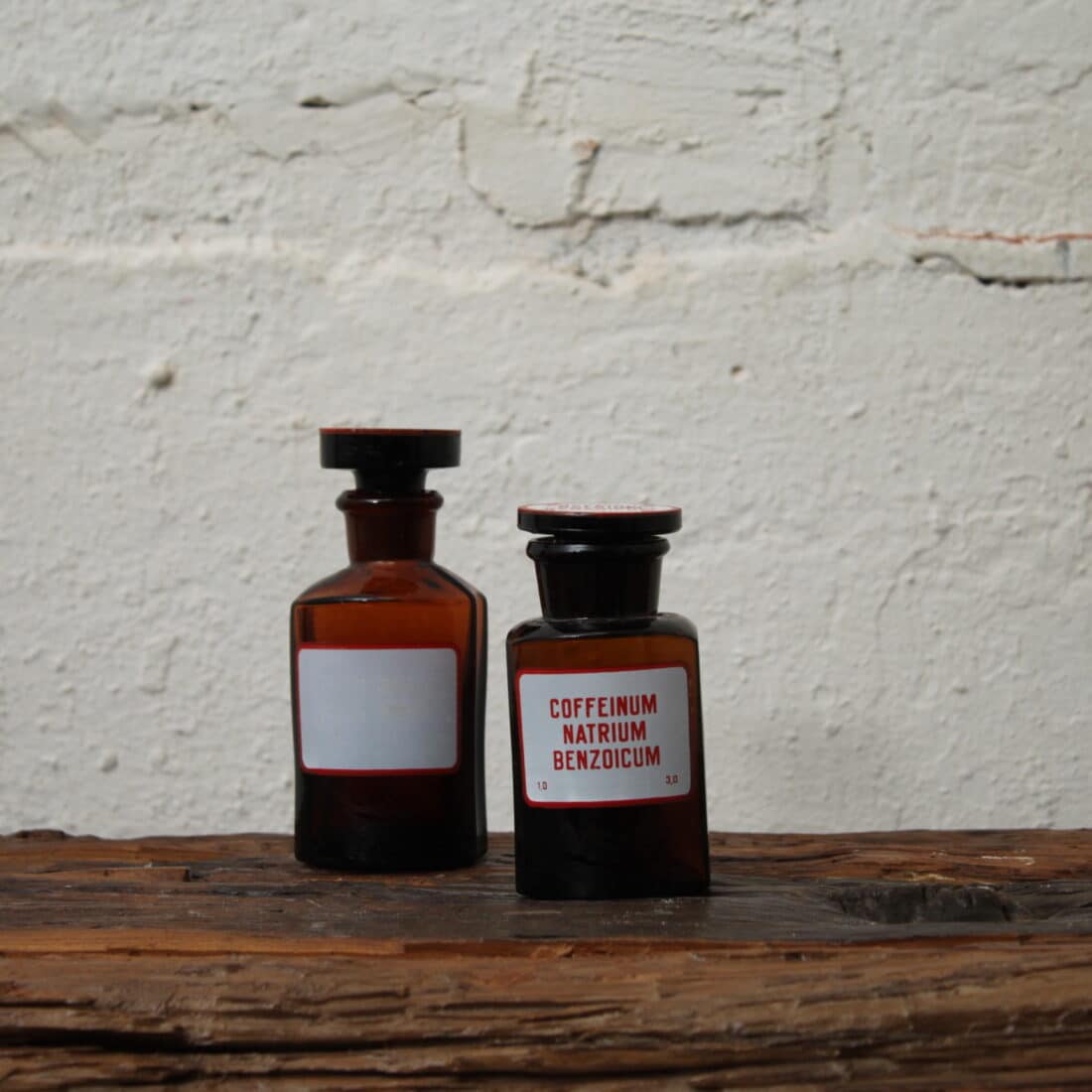 Vintage Apothekers Flesjes Rood M