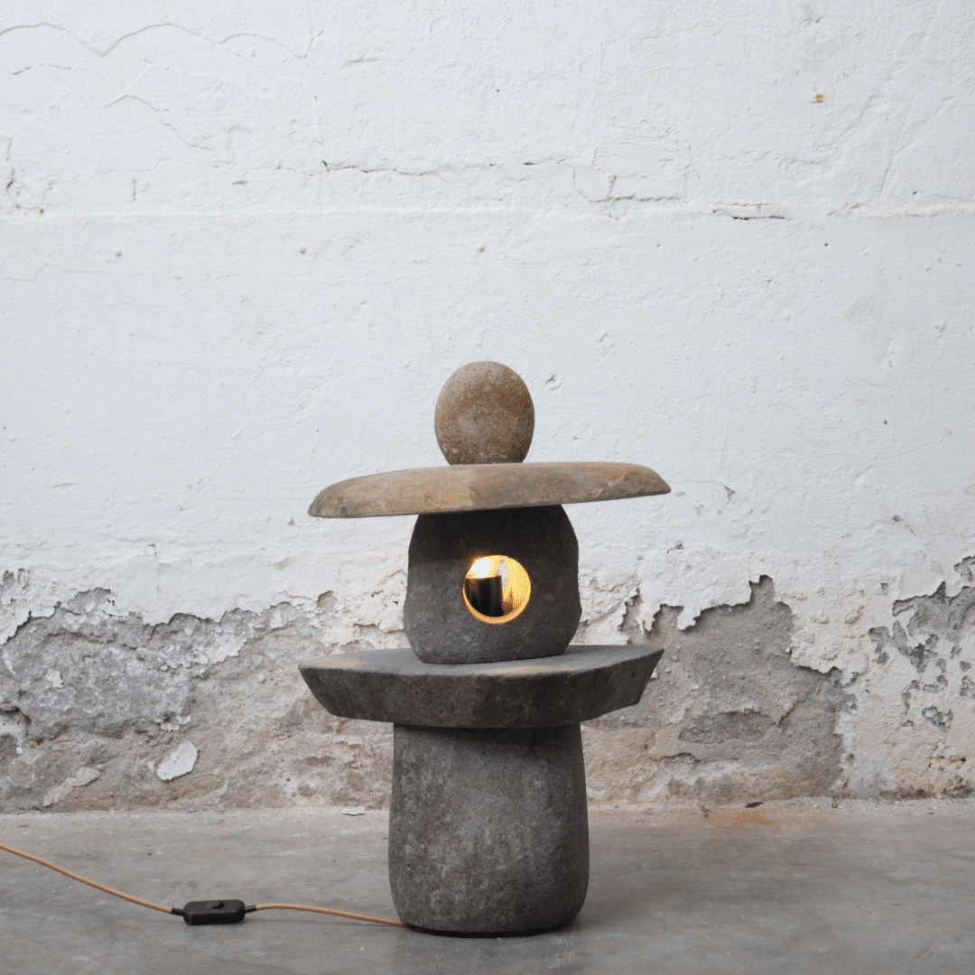 Tuinlamp Riviersteen