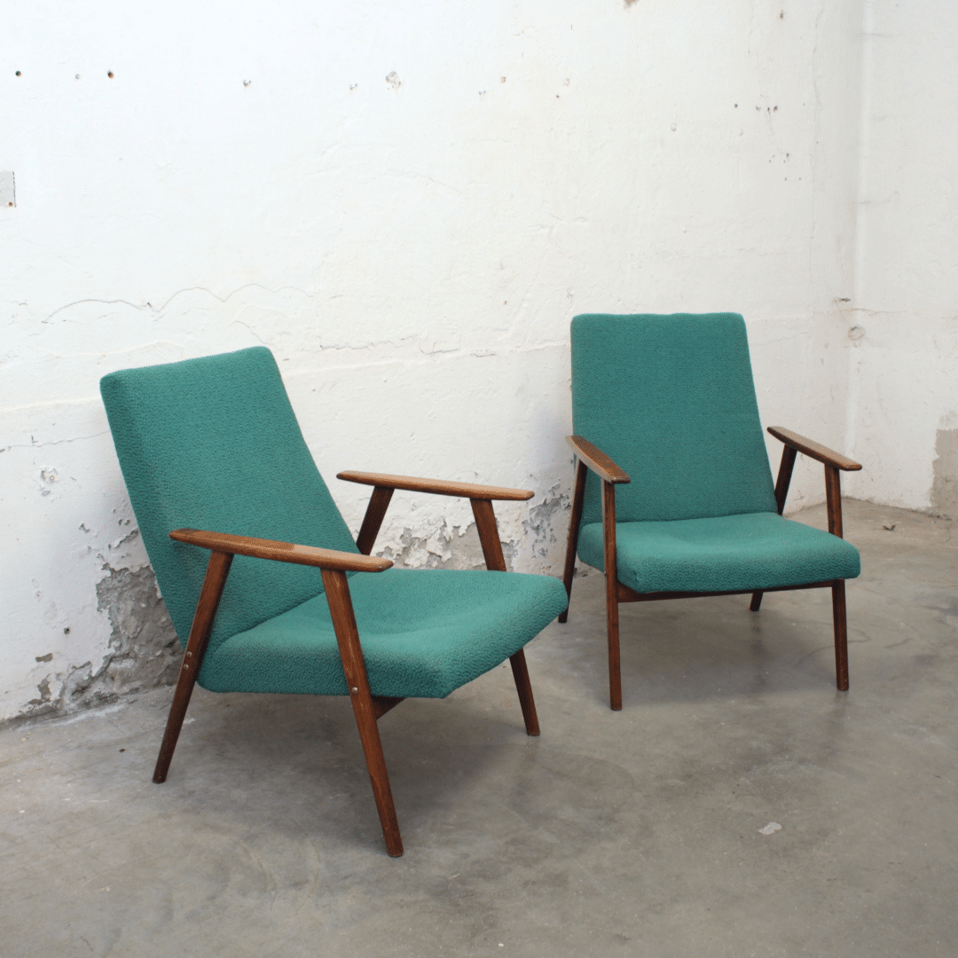 Groene Fauteuil Set