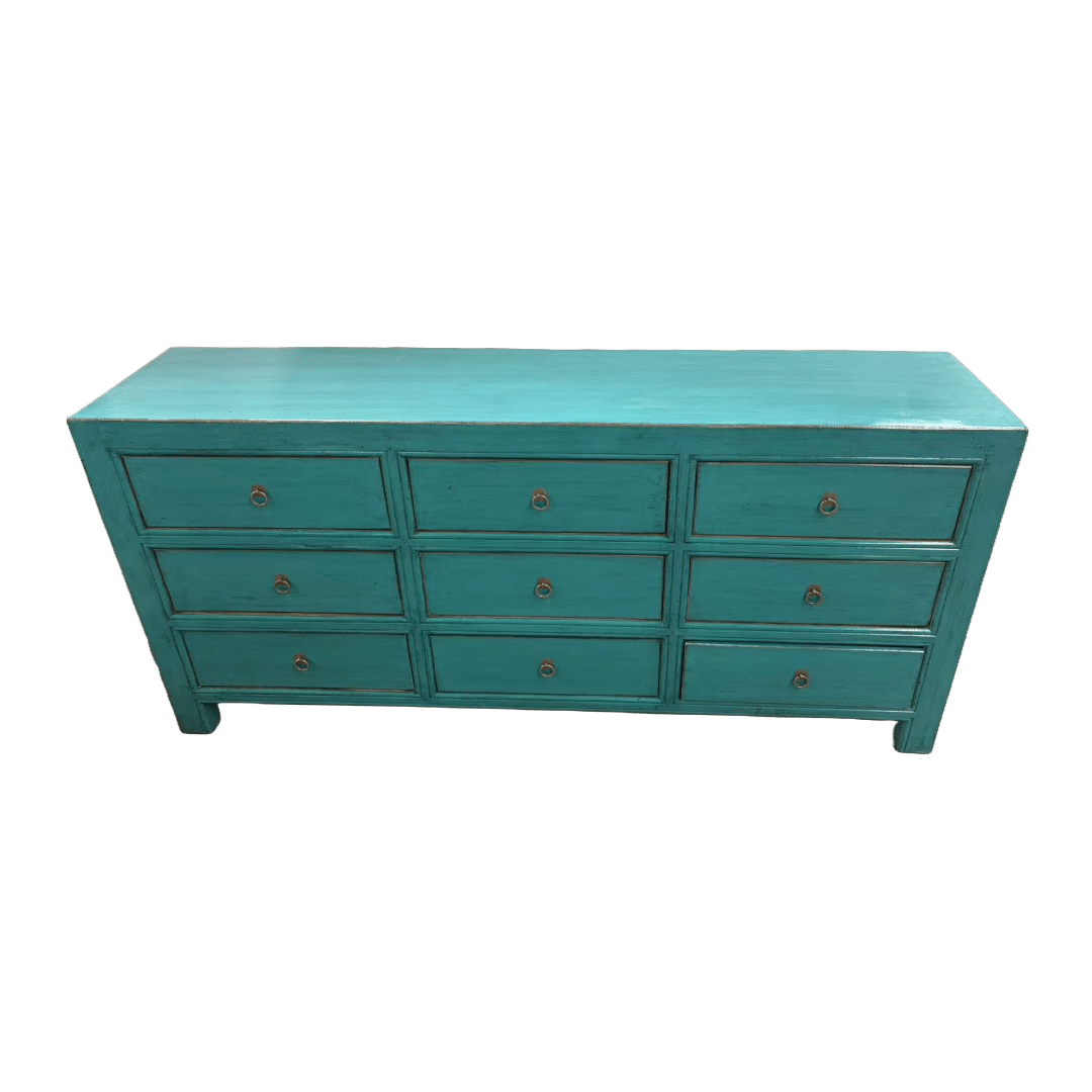 Houten Dressoir China Turquoise