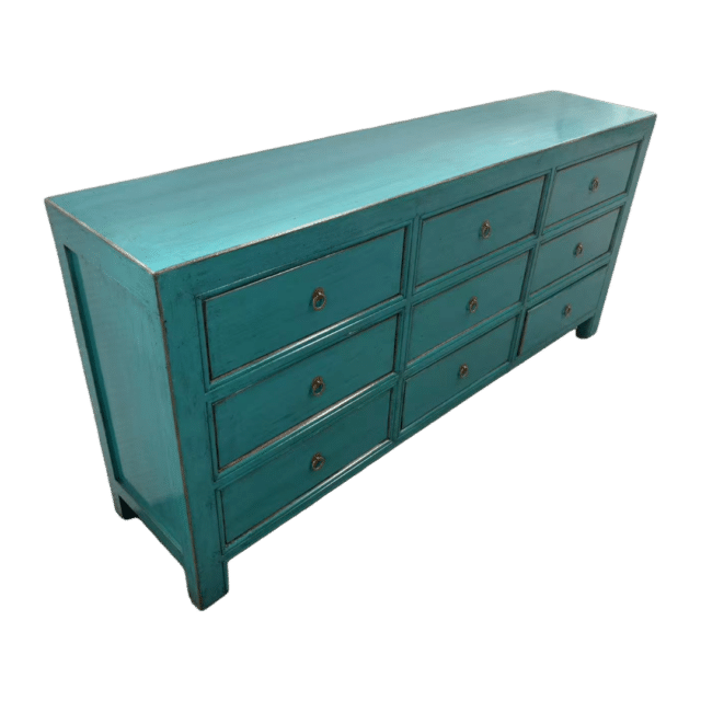 Houten Dressoir China Turquoise